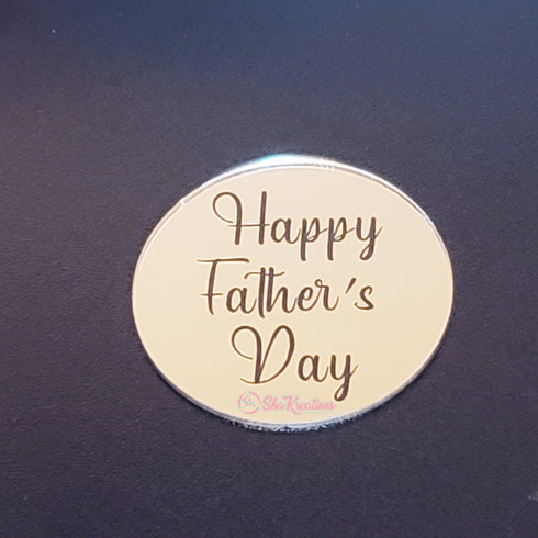 Father's Day Engraved Cake/Cupcake Disc